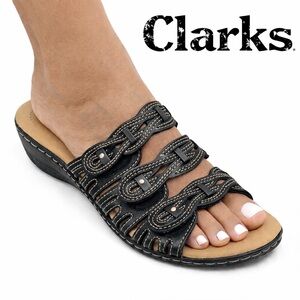 Clarks Ultimate Comfort Women’s Black Sandals Size US 10 UK 7.5 EU 41.5 New